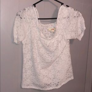 White Wishful Park Off the shoulder top
